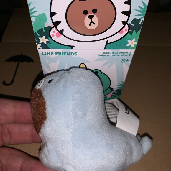Kawaii Line Friends Brown Bear dressed as a Seal Mini Mystery Collectible Plush… - Picture 4 of 13